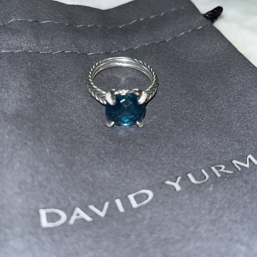 David Yerman Sterling Silver Châtelaine Ring with Gemstones & Diamonds